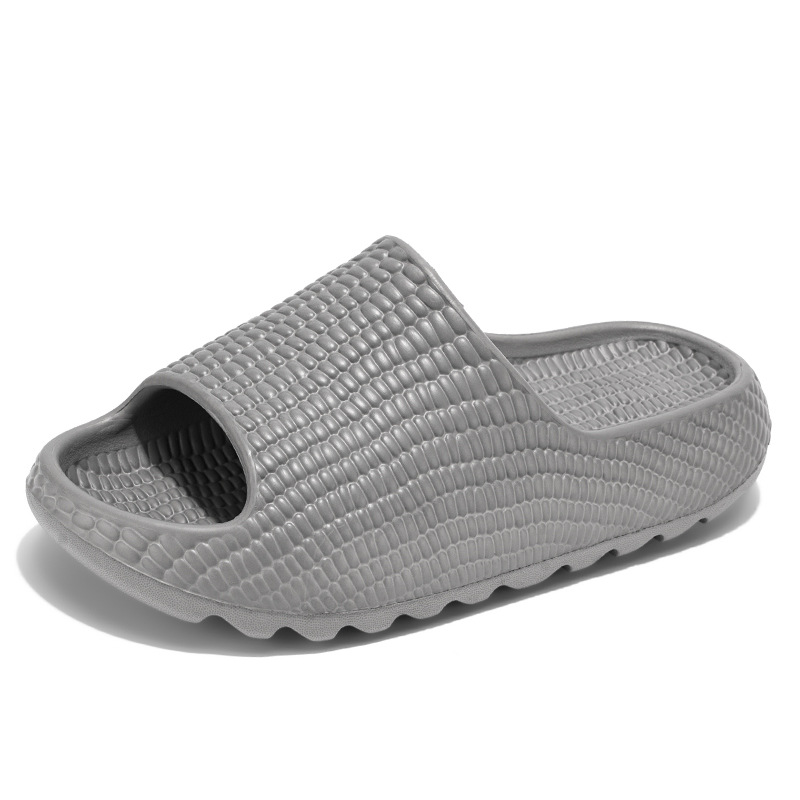 Zapatillas exteriores de suela gruesa para mujer 2025 nuevo estilo eva interior hogar antideslizante aumento baño sandalias y zapatillas de suela blanda para hombre