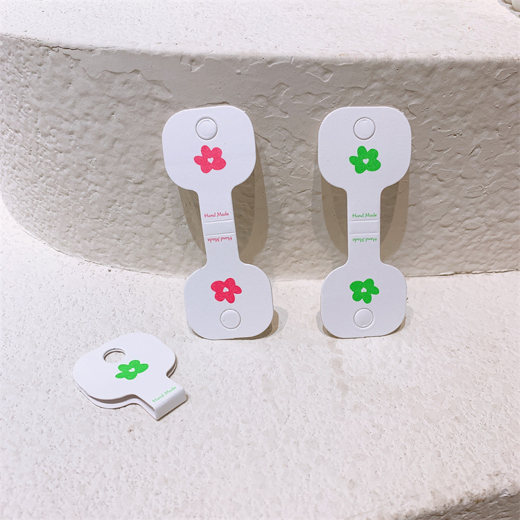 Children's hair accessories with hanging holes, hair tie packaging paper card, butterfly pair, foldable card, paper headband, self-adhesive card, hair ribbon