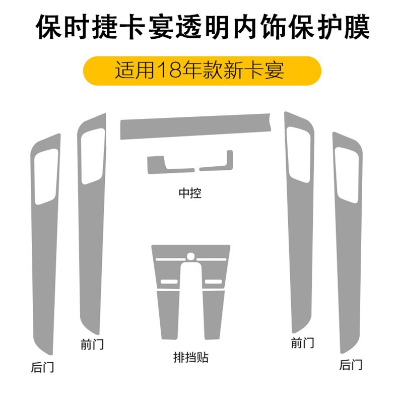 23 New Models of Macan Cayenne Center Console Gear Shift Interior Film Panamera Tpu Interior Protective Film Modification