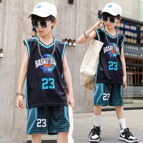 New boys and girls summer basketball uniforms  summer children's suits cool sports training uniforms children's jerseys