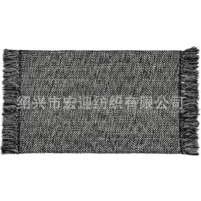 Avtomobil döşəmə paspasları — cross-border foreign trade twill multi-colored - twill-black-tassels-60x90cm