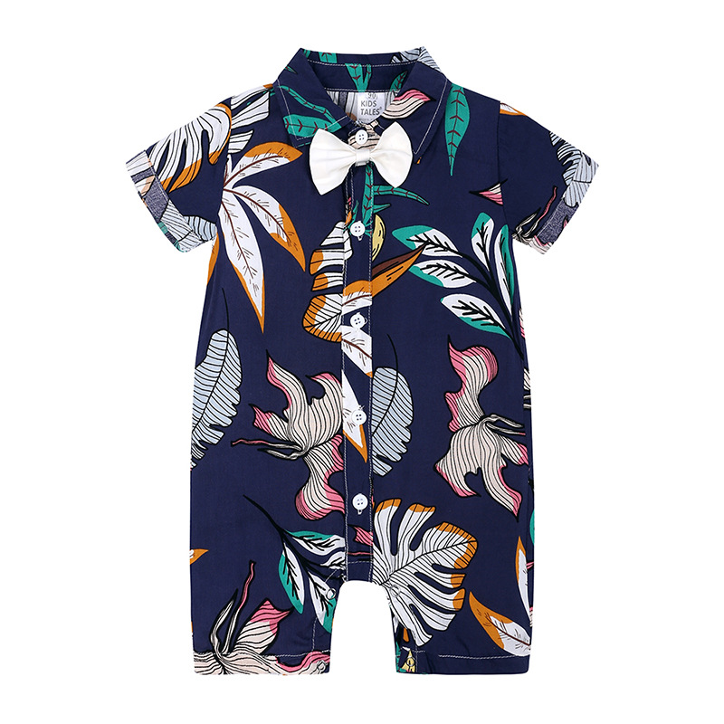 Casual Flower Bowknot Cotton Boys Clothing Sets display picture 6