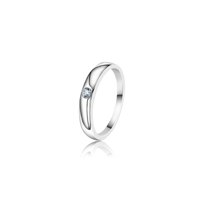 Productos genuinos moissanite anillo personalizado de los hombres S925 plata esterlina pareja anillo de bodas regalo brillante anillo de diamantes Día de San Valentín