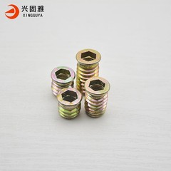 Furniture hardware accessories M6 countersunk male and female threads with integrated pre-embedded nut M8 straight through male and female threads factory direct supply