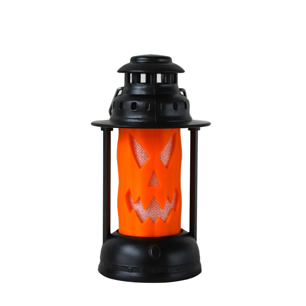 Lámpara de calabaza portátil de Halloween fantasma Festival decoración del partido suministros LED lámpara de queroseno vintage horror accesorios lámpara de cráneo