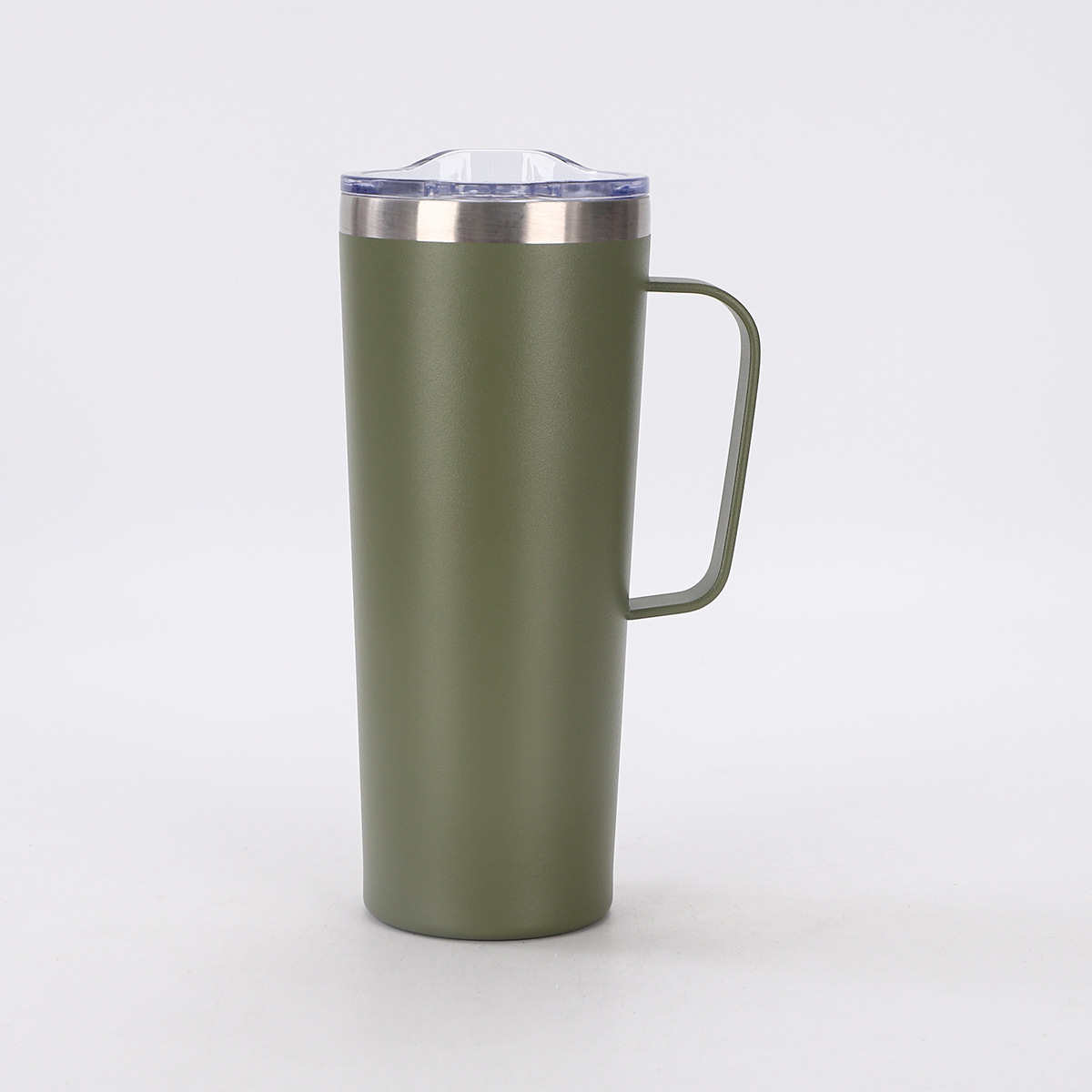 Nuevo mango de acero inoxidable transfronterizo de 12oz taza de oficina taza de café portable al aire libre taza de aislamiento térmico