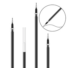 Getle A701 neutral pen core wholesale 0.38mm fine black water pen refills for red students office supplies