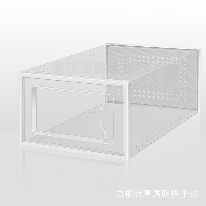 Caja de almacenamiento de zapatos transparente - Apertura lateral, gabinete para hogar, venta al por mayor, tamaño grande