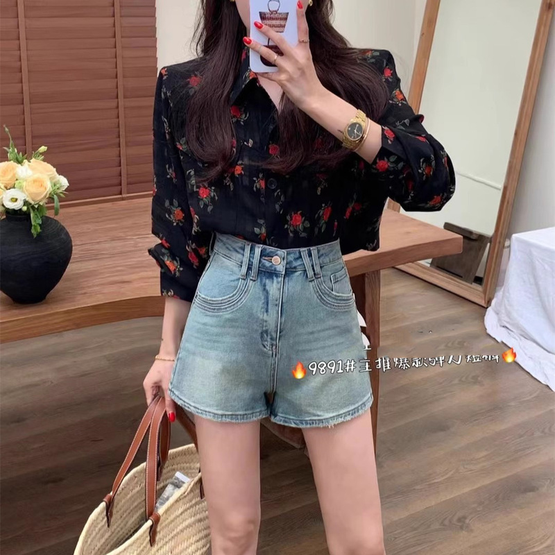 Same Style Zomo 99891 Stretch Denim Shorts for Women 2024 Summer New Korean Style Versatile A-Line Slimming Look Wide-Leg Hot Pants Same Style Zomo 99891 Stretch Denim Shorts for Women 2024 Summer New Korean Style Versatile A-Line Slimming Look Wide-Leg Hot Pants