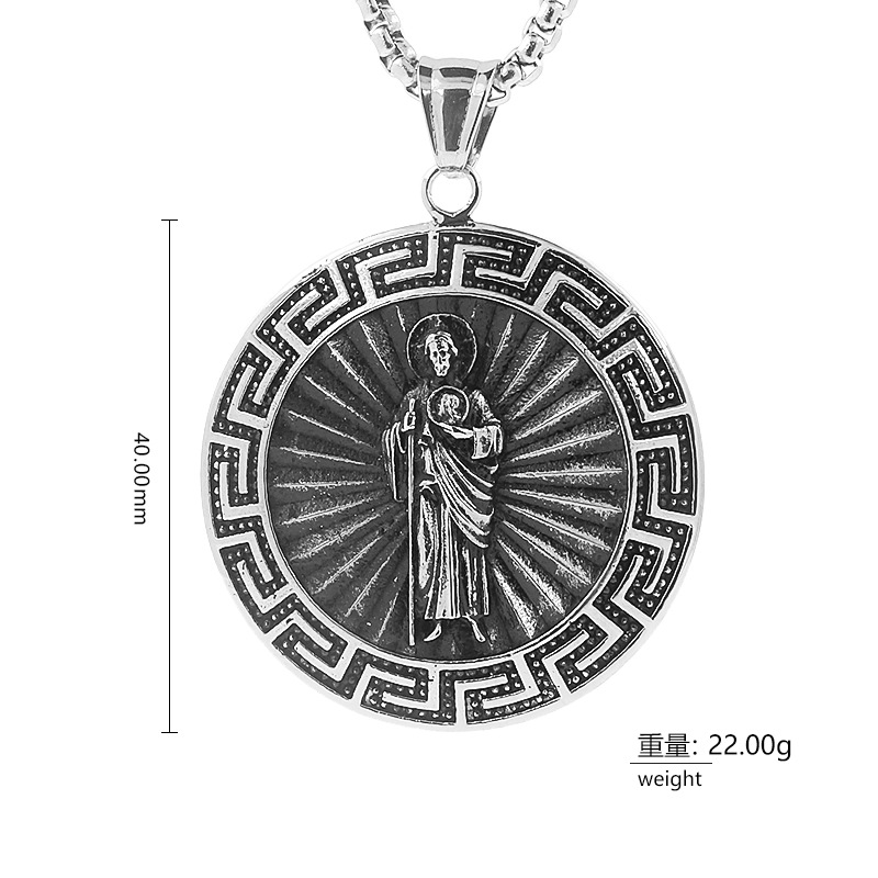 Retro necklace stainless steel