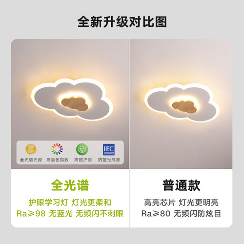 Children's room lamp LED creative cloud lamp bedroom lamp Nordic boys and girls room aircraft lamp smart eye protection ceiling lamp