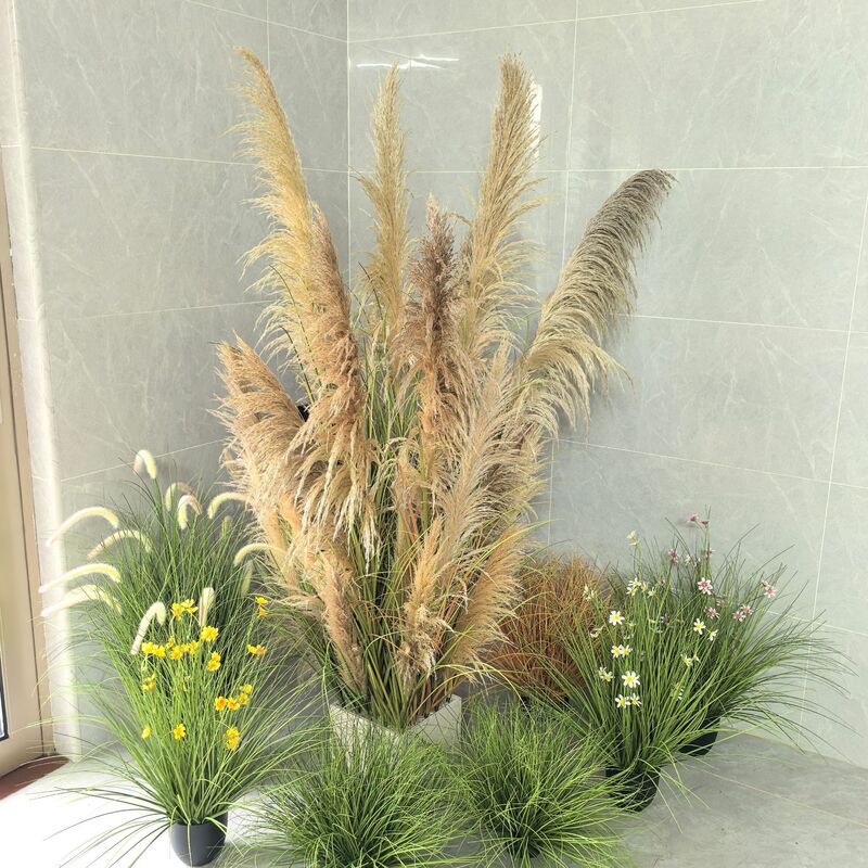 Simulation Reed Grass Single Natural Reed Landscape Decoration Forest Pastoral Decoration Matching Set Simulation Flower Material