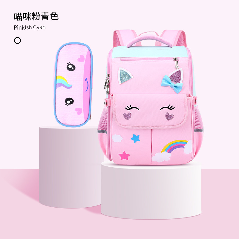 Nuevas mochilas para niños y niñas, estudiantes de primaria de grado 1 - 3 - 6 para reducir la carga de la mochila de hombro para niños de 6 - 9 - 12 años de edad, bolsas ligeras