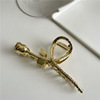 Hair accessory, big hairgrip, shark with bow, crab pin from pearl, new collection