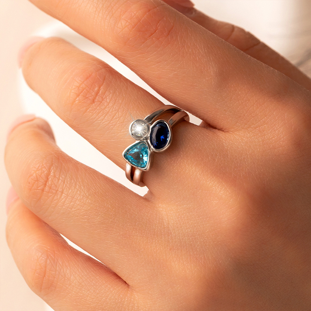 Womenu0027S Elegant Fashion Geometric Heart Butterfly Metal Rings Plating Artificial Rhinestones