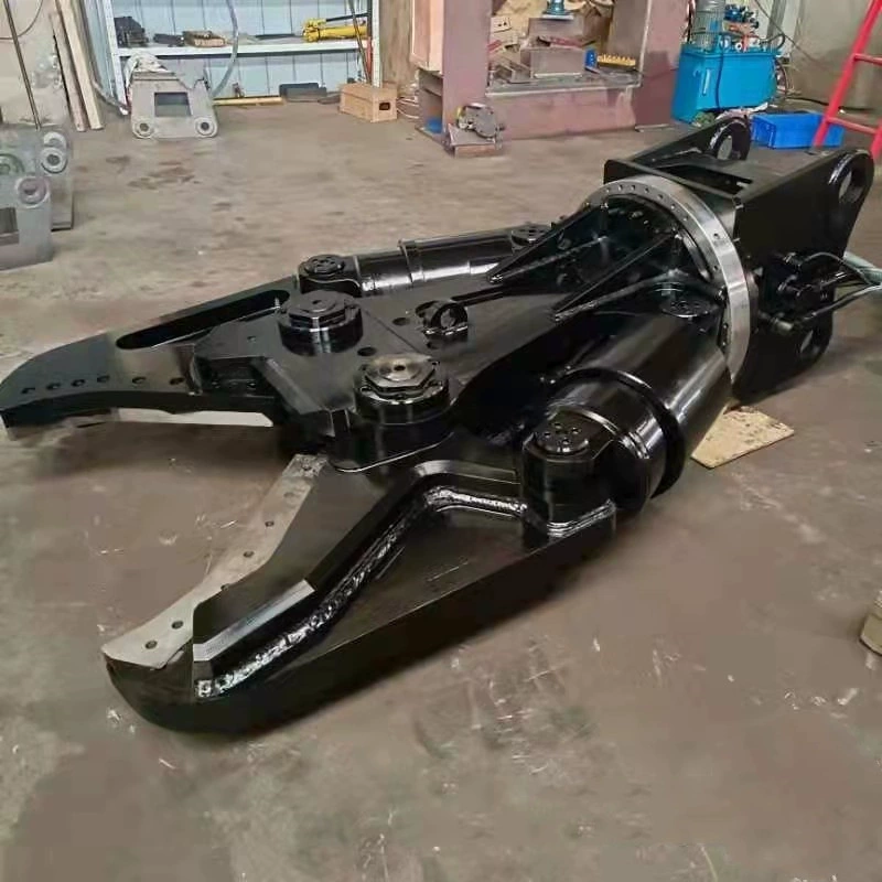 Гидравлические ножницы с двумя цилиндрами для экскаватора, универсальные клещи для резки стальных прутьев, вращающиеся ножницы с двумя цилиндрами