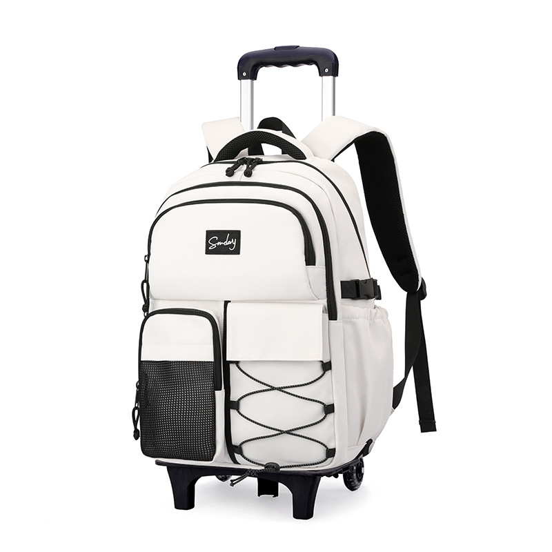 Mochila de tracción para niños de peces naturales, estudiantes de primaria de grado 3 - 6 pueden escalar escaleras, moda de alta capacidad, bolsas de tracción de escuela secundaria