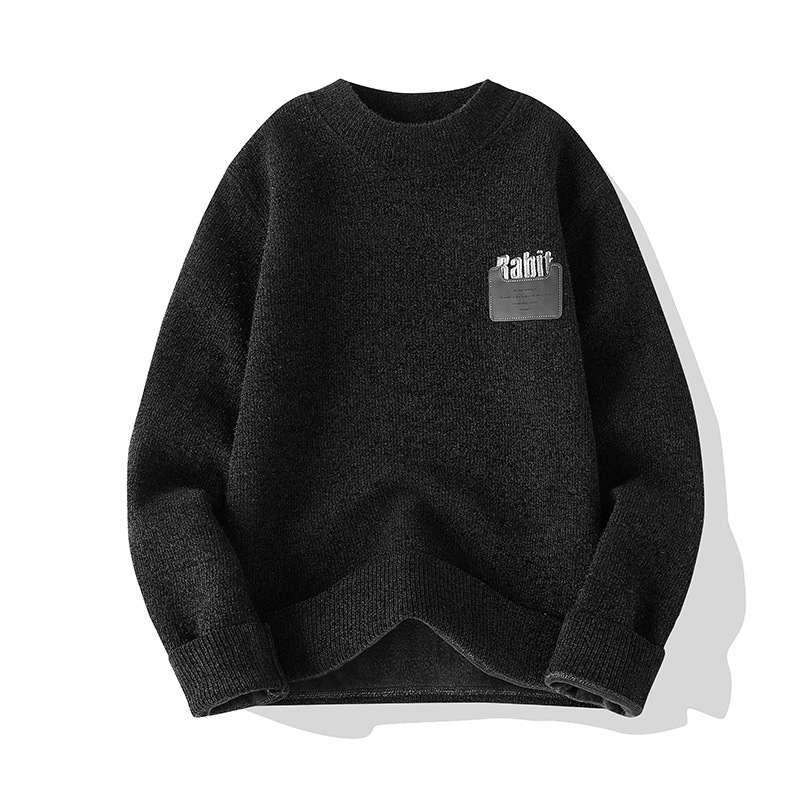 [HOT]2024Men's winter thick woolen sweater with warm round neck coat, men's casual base coat_voghion.com