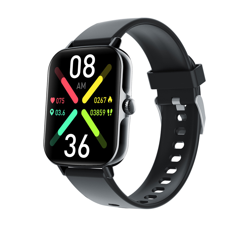 Nueva F107 glucosa en sangre reloj inteligente temperatura corporal llamada bluetooth presión arterial oxígeno en la sangre asistente de voz ritmo cardíaco pulsera deportiva