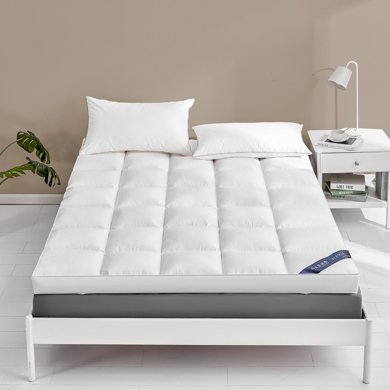 Five-star hotel Feather mattress thickening keep warm White Goose Down Cushion household Mattress winter mattress