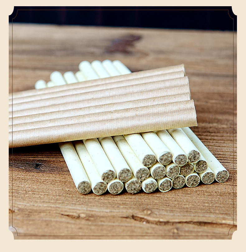 Moxa Sticks Ai Tiao 艾条 1.8x20cm 20 Pack Three Year Aged Pure Mugwort for Moxibustion preparation