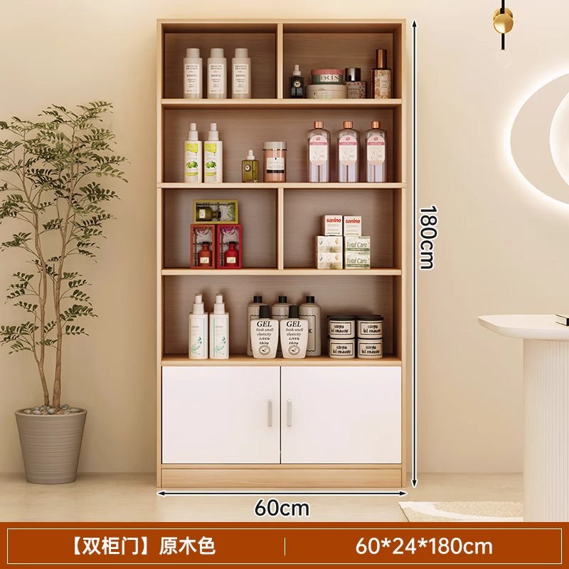 Estantes comerciales Barbería Gabinete de exhibición Salón de belleza Gabinete de productos Gabinete de exhibición de cosméticos Gabinete de exhibición simple Gabinete de salón de peluquería Contenedor