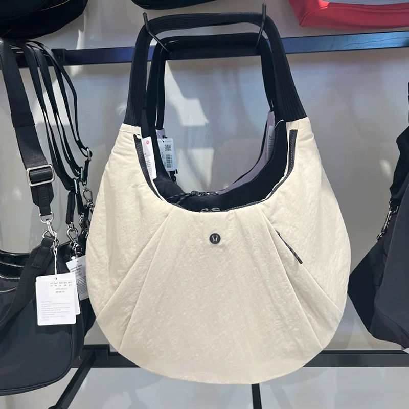 Женская сумка Lulu в том же стиле, 2025, сумка-круассан, универсальная сумка-пельмень, нейлоновая сумка для йоги, сумка через плечо, модная сумка большой вместимости