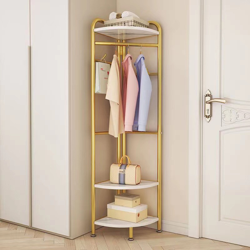 Esquina móvil perchero esquina percha de almacenamiento de ropa percha salón dormitorio percha de almacenamiento al por mayor