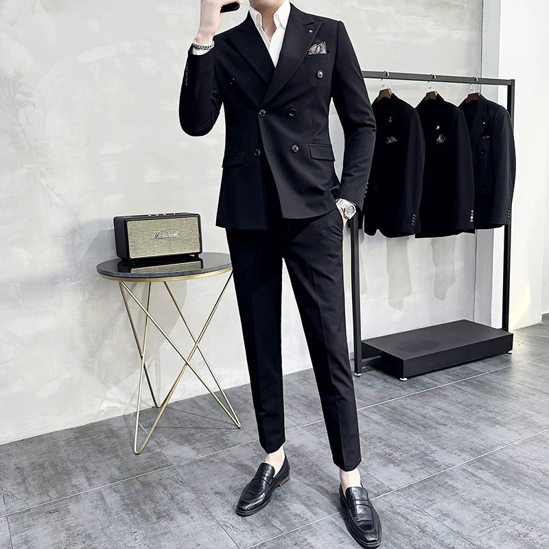Комплект, классический пиджак костюма, slim fit