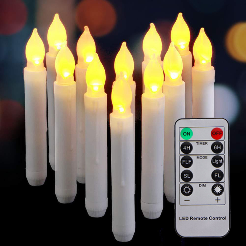 亚马逊热卖10键长条遥控蜡烛 婚礼生日派led电子蜡烛灯万圣节蜡烛