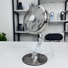 金属ファンデスクトップ折りたたみ小型ファン USB 充電式サイレントデスクトップデスクトップオフィス循環ファン