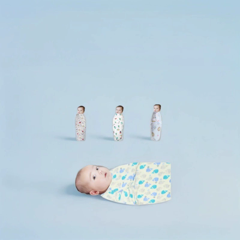 Roufei хлопок один слой хлопка младенца Пеленание спальный мешок младенца мешок полотенце Анти-удар мешок полотенце