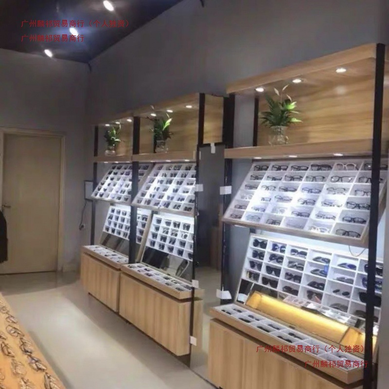 眼镜展示柜台快时尚眼镜店货架烤漆玻璃柜展柜近视太阳墨镜陈列柜
