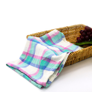 Hongfeng Can Customize Polyester-Cotton Yarn-Dyed Pink and Green Plaid First Dyed and Then Woven to Clean Kitchen Cleaning Rags and Tea Towels