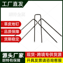 镀锌丝U型地钉园林大鹏果园地膜钉户外草皮插土栅栏u形固定器现货