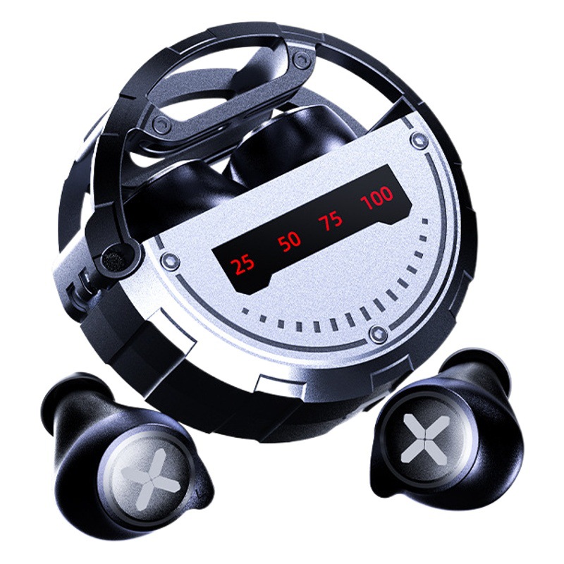 Transfronterizo nuevo JX60 auricular Bluetooth inalámbrico binaural Real Radio Gaming metal auricular Bluetooth baja latencia