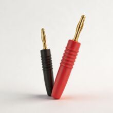 2.0mm灯笼香蕉头插头 铜镀金护套连接器 测试插针公头焊接铜针