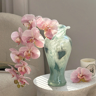 Pink Phalaenopsis Orchid Flower Vase Set Home Decoration Fake Flower Feel Moisturizing High Quality Flower Arrangement Gift