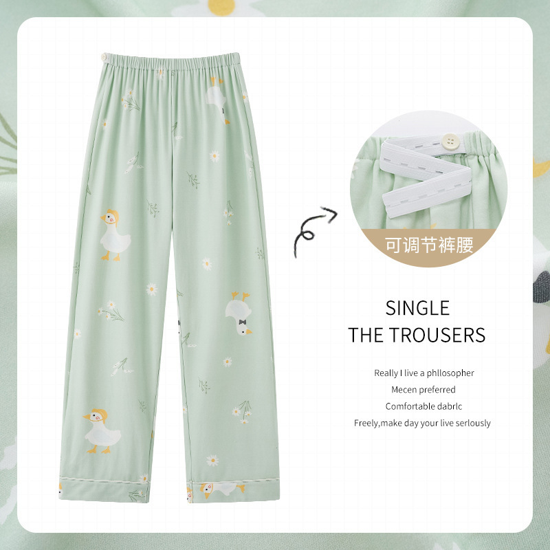 All-Cotton Maternity Postpartum Sleep Pants, Large Size Home Pants, Long Pants, Cross-Border Exclusive, All-Season Sleep Pants for Women, Summer Thin Style