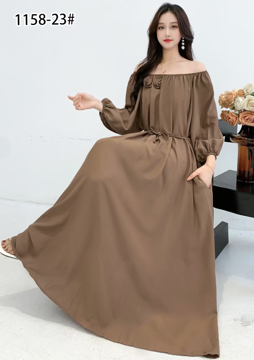 Ropa de mujer de talla grande transfronteriza europea y americana, vestido informal de algodón largo hasta la rodilla, holgado y cómodo, para verano, ropa de maternidad.