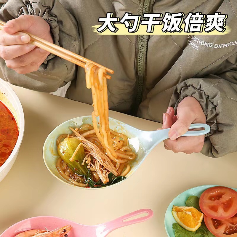韩国网红Boki吃播同款大勺子韩式手持碟有柄盘手拿接菜盘子手持盘|undefined