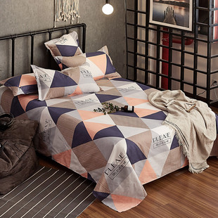 Bedding Scrub Bed Sheet Single-Piece Internet Celebrous Live Printing Simple Style Bed Sheet Home Dormitory Bed Sheet