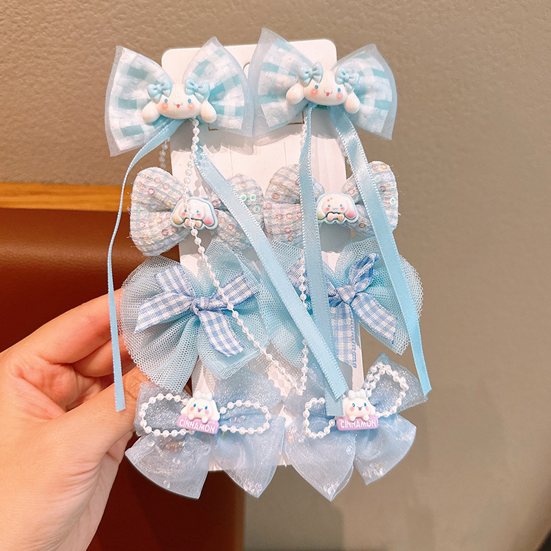 スーパーフェアリープリンセスリボンヘアピンセットベビーかわいい花ヘアバンド電子商取引生地子供用ヘアピン|undefined