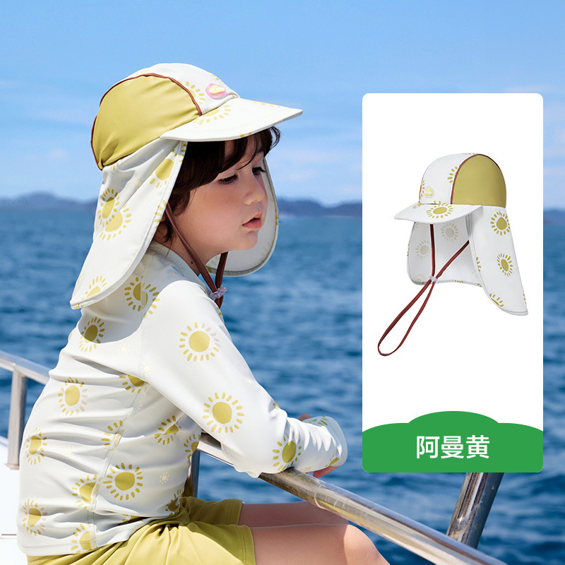 KK árbol sombrero de baño para niños bebés natación sombrero de protección solar de hilo original niñas y niños al aire libre gorra de playa manto gorra