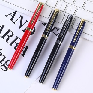 Writing smooth ball pen advertising gift pen business metal signature pen meeting office signature pen laser logo
