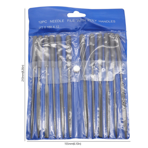 Wood polishing, trimming and deburring, 12-piece set of special-shaped assorted files, various specifications of trimming model files