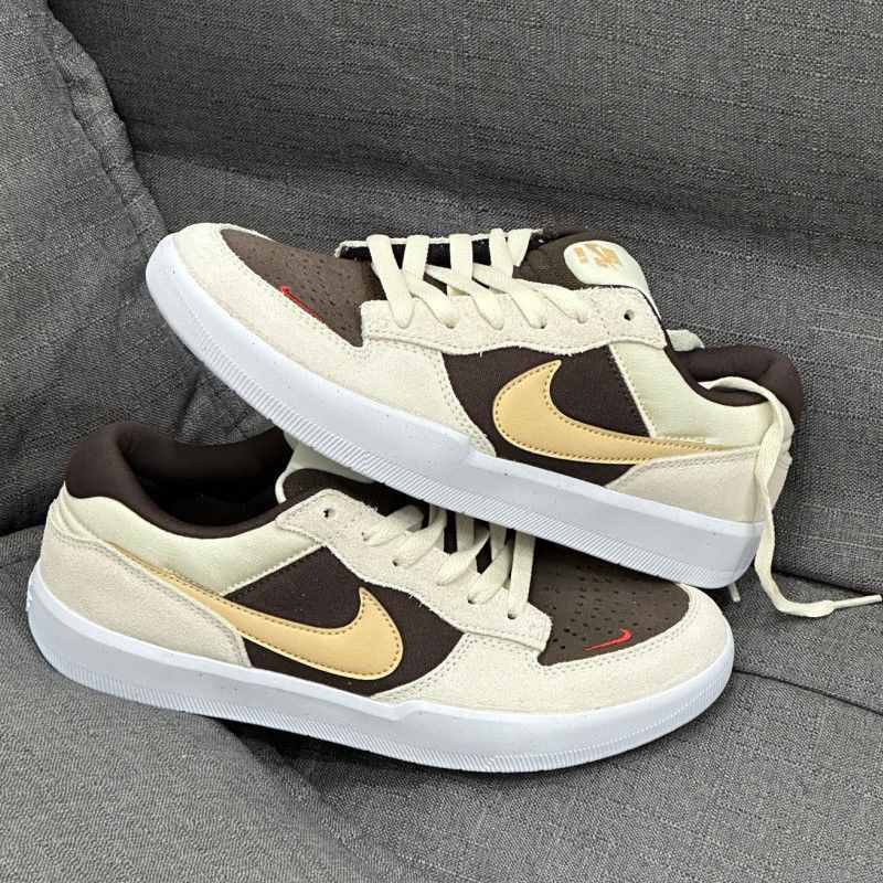 [Original] Force58 Mocha Brown Lightweight Unisex Sneakers with Suede Brushed Finish Cross-Border Wholesale
