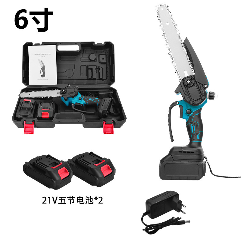 电锯无刷锂电锯家用小型手电锯大功率电链锯手持无线充电式切割锯|undefined