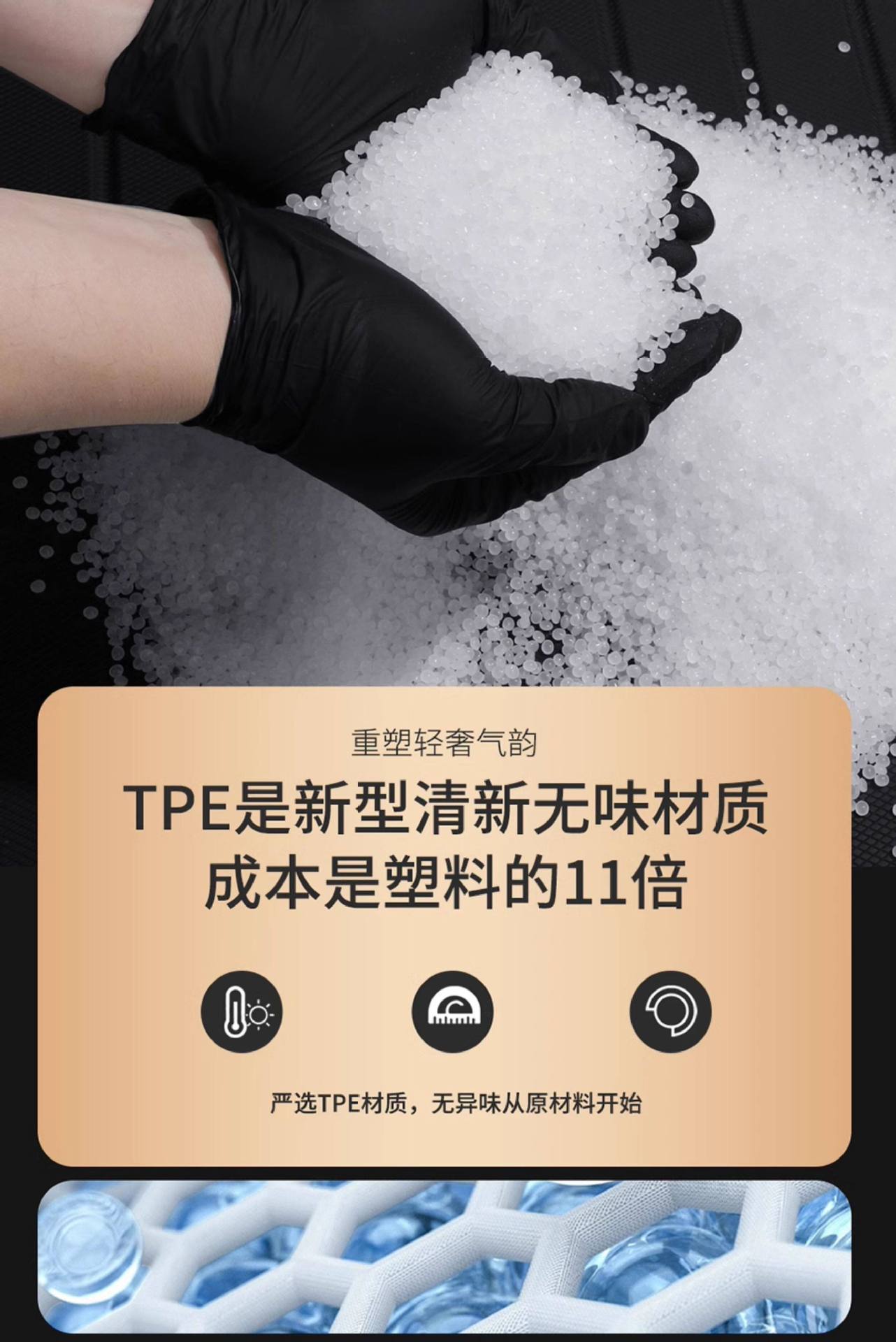Tpe Car Floor Mats for 16-25 Jaguar Xfl/Xel/Pace Models, Double-Layer Carpet Half-Cover Special Car Floor Mats