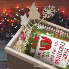 跨境新品MERRY CHRISTMAS GIFT CARD BOOK圣诞快乐礼品卡册耐用版